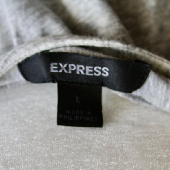 Express Vintage Y2K Gray & Silver Sequin Open-Back Halter Top Size Large - Picture 5 of 5